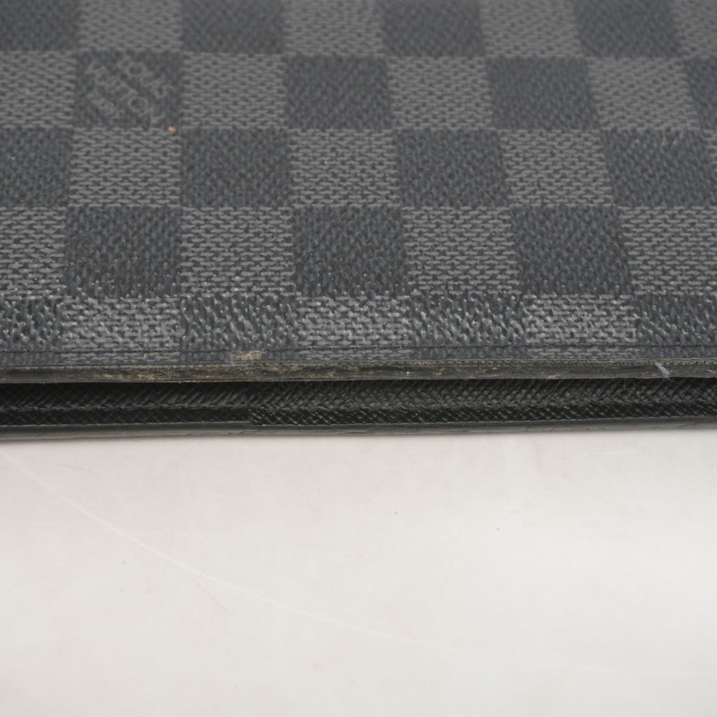 Louis Vuitton Wallet Damier Graphite Portefeuille Brazza Black — view 7