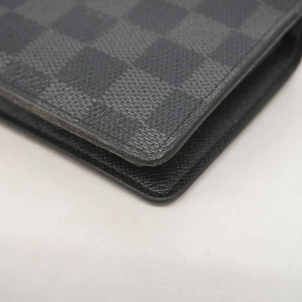 Louis Vuitton Wallet Damier Graphite Portefeuille Brazza Black — view 8