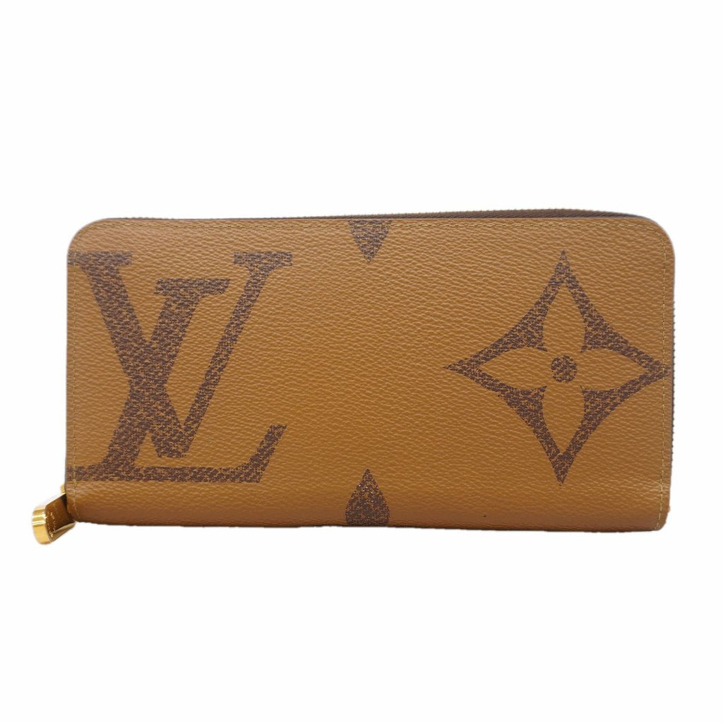 Louis Vuitton Wallet Monogram Giant Reverse Zippy Brown