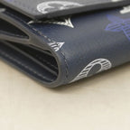 Louis Vuitton Trifold Wallet Monogram Shadow Victor Navy Blue — view 5