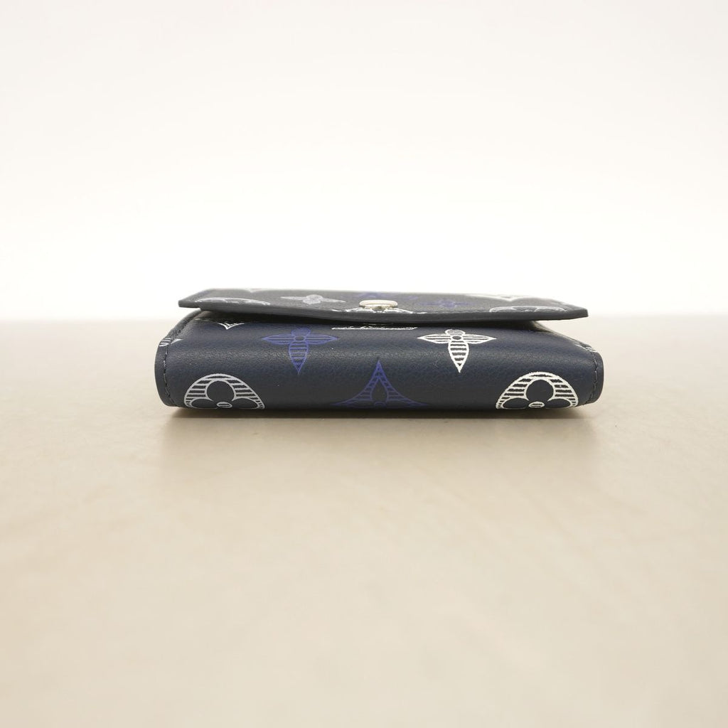 Louis Vuitton Trifold Wallet Monogram Shadow Victor Navy Blue — view 2