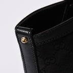 Gucci GG Pattern Canvas Tote Shoulder Bag Black Gold — view 7