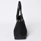 Gucci GG Pattern Canvas Tote Shoulder Bag Black Gold — view 5