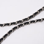 Chanel Chain Wallet CC Logo Caviar Leather Black Silver Shoulder Bag — view 5