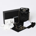 Chanel Chain Shoulder Shiny Patent Leather Quilted CC Logo Phone Case