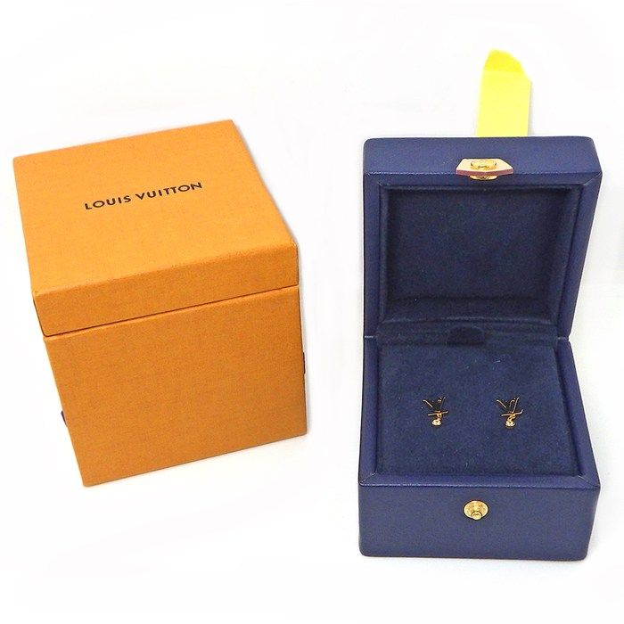 Louis Vuitton Earrings Idylle Blossom Monogram LV Logo Diamond 18K Yellow Gold — view 7