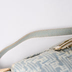 Fendi Mamma Baguette Shoulder Bag Light Blue White Silver — view 6