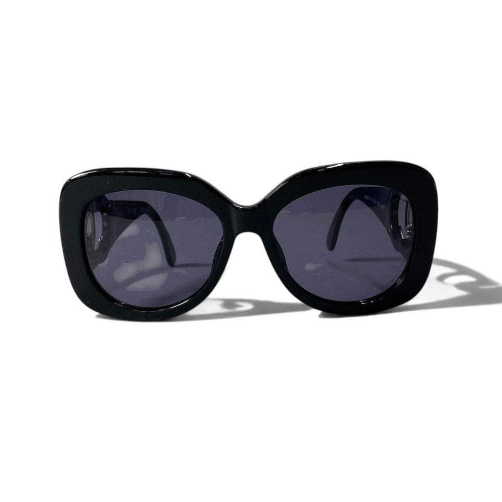 Chanel CC Logo Sunglasses Eyewear Black Gold — view 3