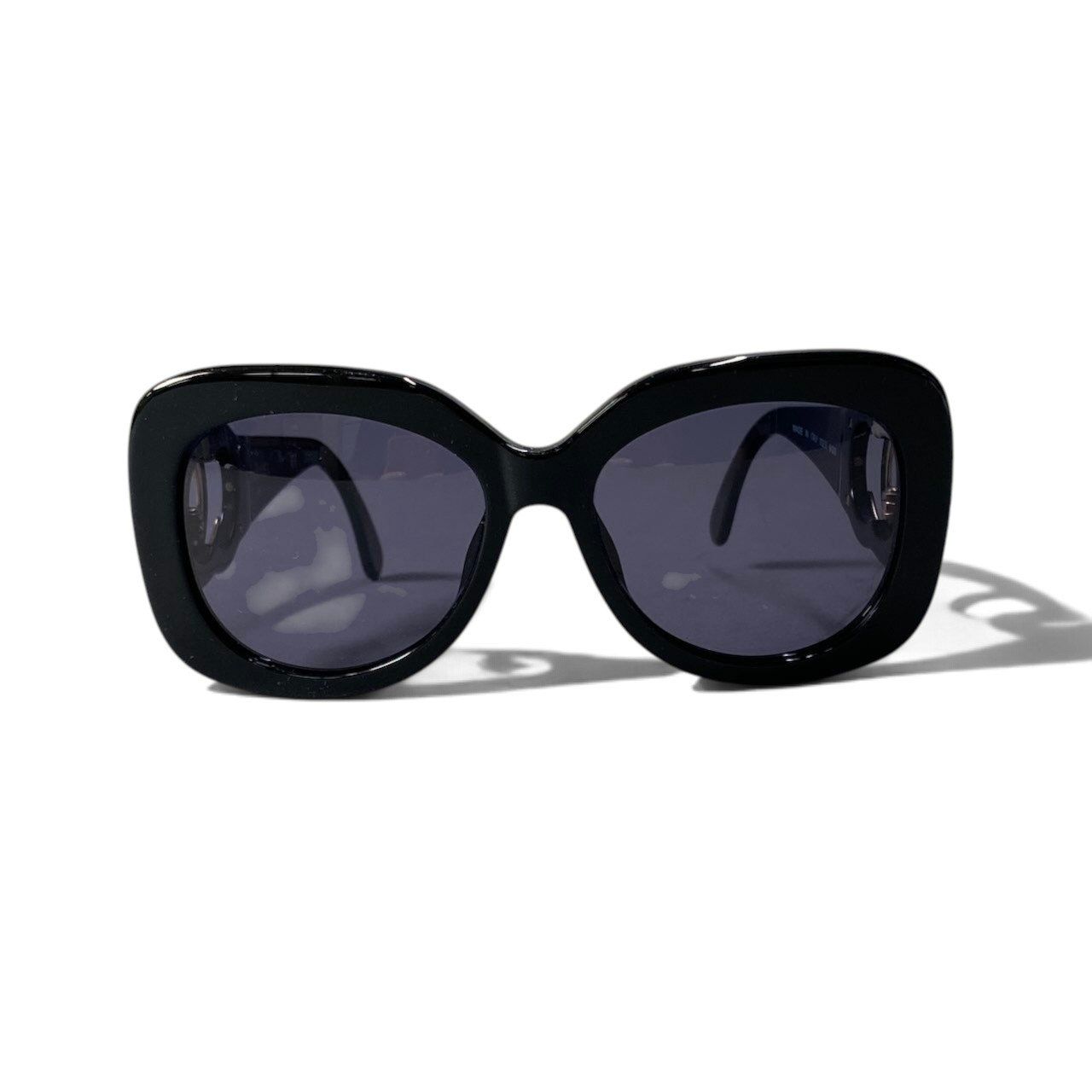 Chanel CC Logo Sunglasses Eyewear Black Gold — view 3