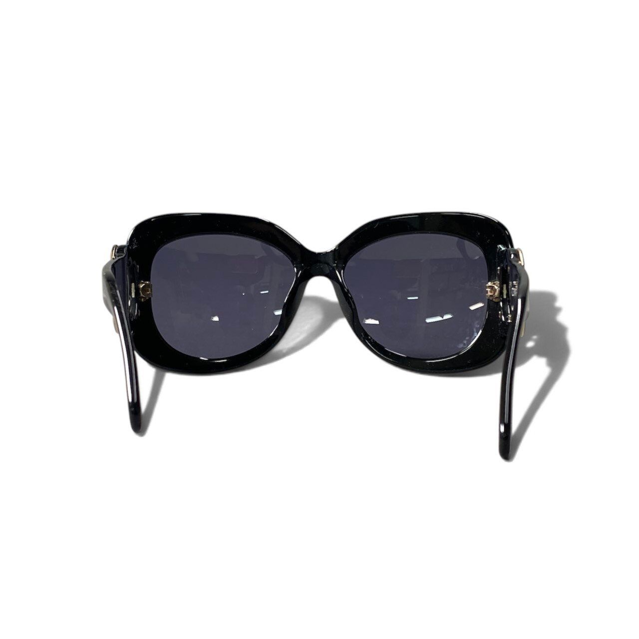 Chanel CC Logo Sunglasses Eyewear Black Gold — view 5