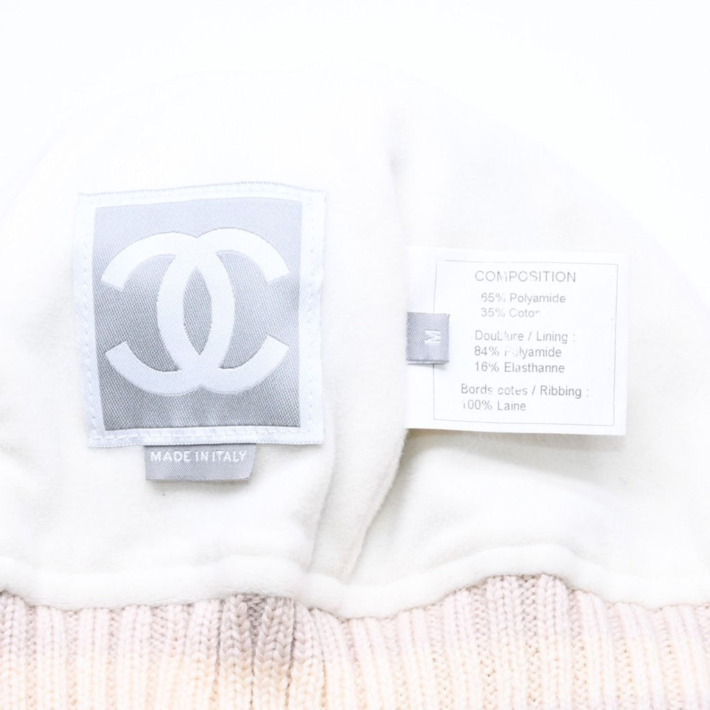 Chanel Sports Line CC Logo Knit Hat Jenny's Favorite Light Blue — view 8