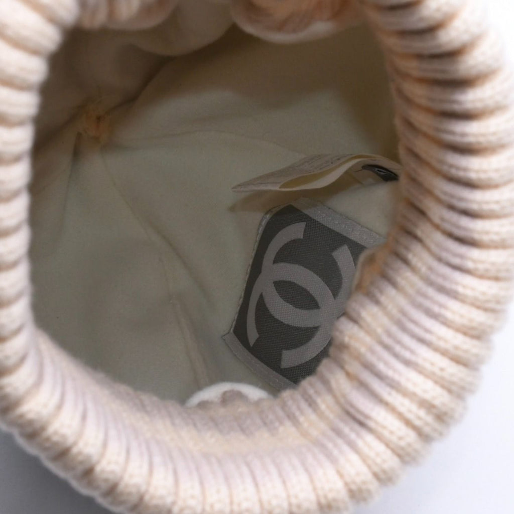 Chanel Sports Line CC Logo Knit Hat Jenny's Favorite Light Blue — view 7