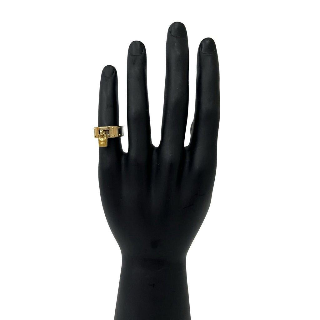 Hermes Vintage Kelly Ring Silver 51 Gold — view 2