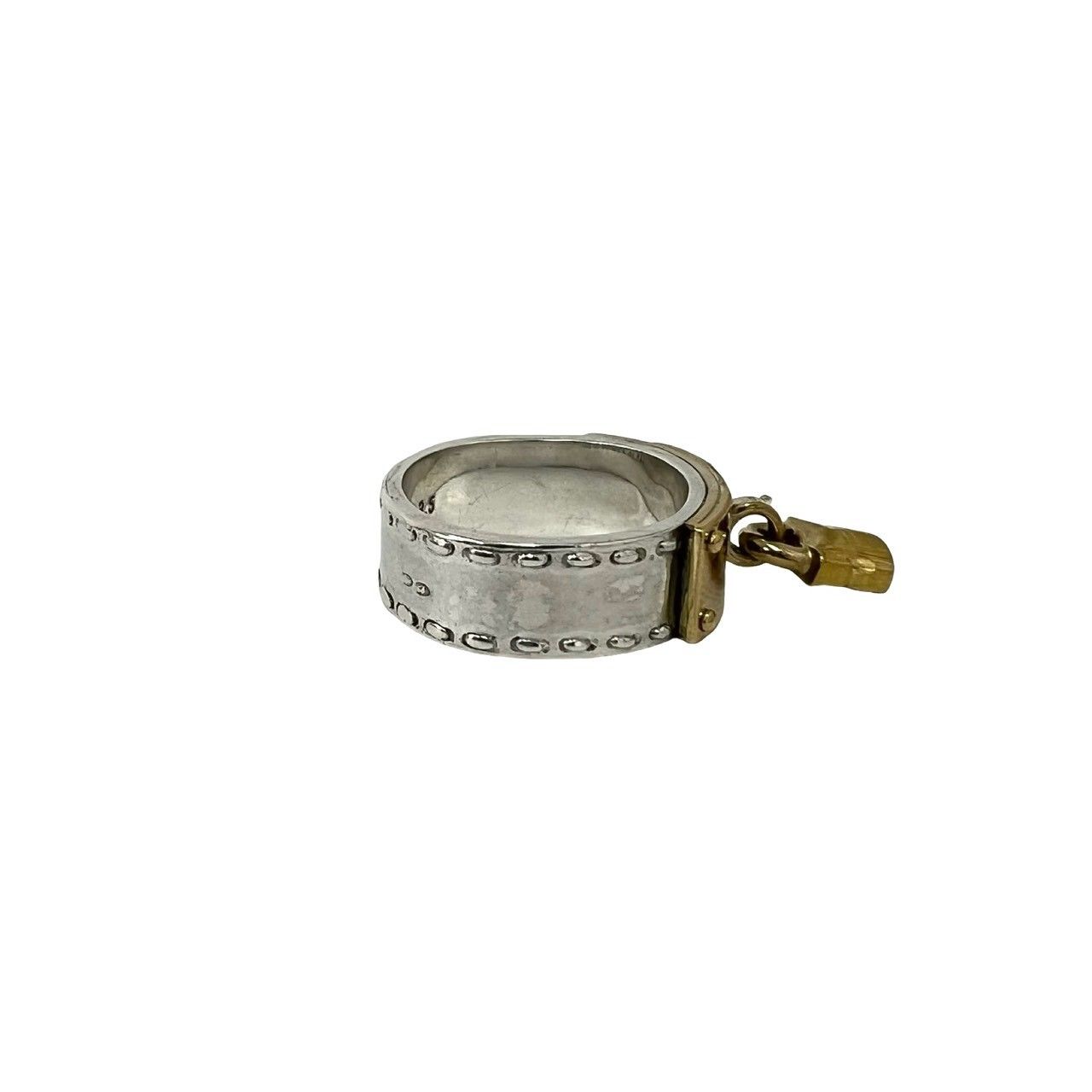 Hermes Vintage Kelly Ring Silver 51 Gold — view 5
