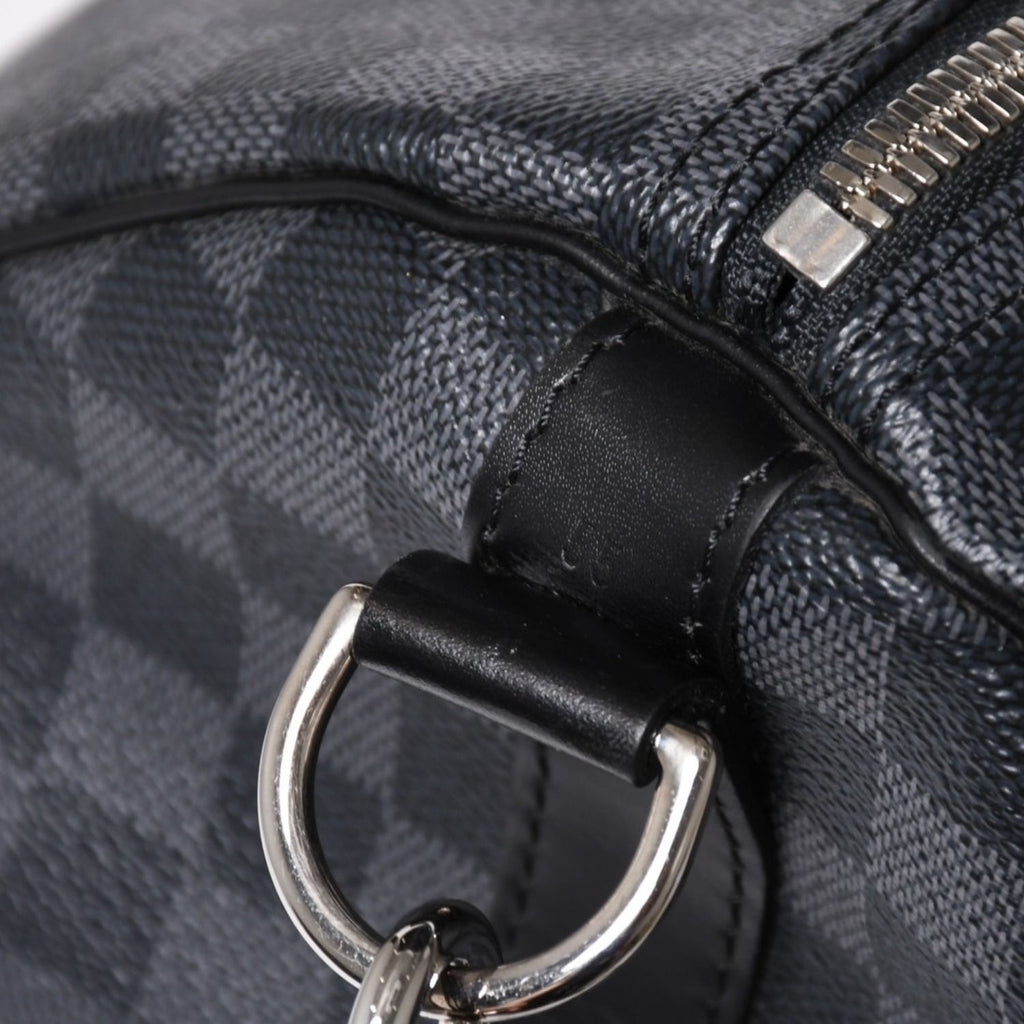 Louis Vuitton Keepall Bandouliere 55 Boston Bag Damier Graphite Black — view 5