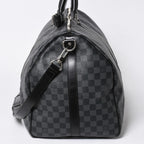 Louis Vuitton Keepall Bandouliere 55 Boston Bag Damier Graphite Black — view 4