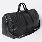 Louis Vuitton Keepall Bandouliere 55 Boston Bag Damier Graphite Black — view 3