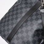 Louis Vuitton Keepall Bandouliere 55 Boston Bag Damier Graphite Black — view 7
