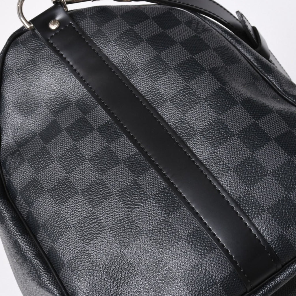 Louis Vuitton Keepall Bandouliere 45 Monogram Eclipse Canvas Black Leather — view 7