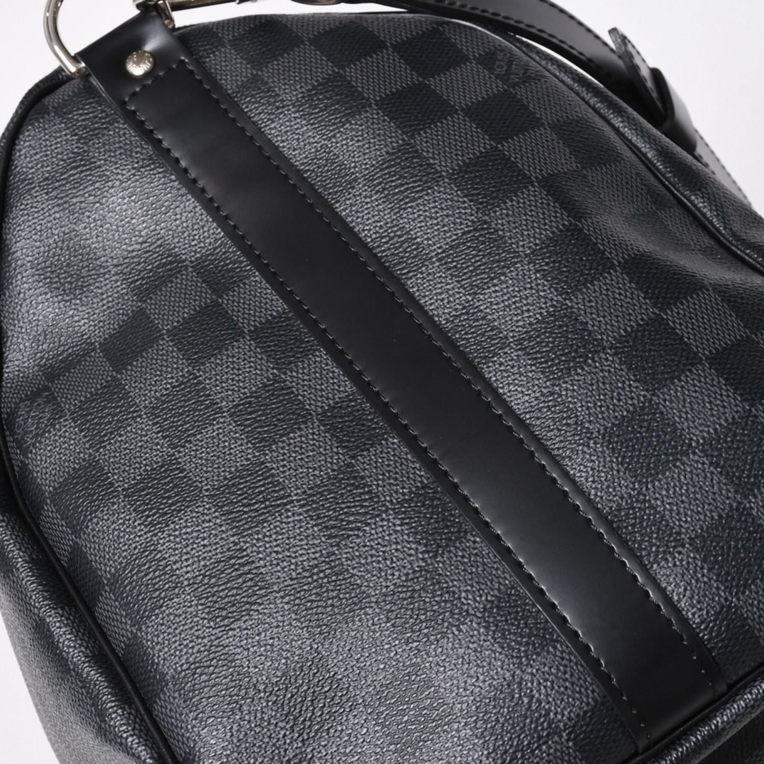 Louis Vuitton Keepall Bandouliere 45 Monogram Eclipse Canvas Black Leather — view 7