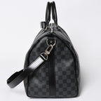 Louis Vuitton Keepall Bandouliere 45 Monogram Eclipse Canvas Black Leather — view 4