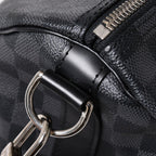 Louis Vuitton Keepall Bandouliere 45 Monogram Eclipse Canvas Black Leather — view 5
