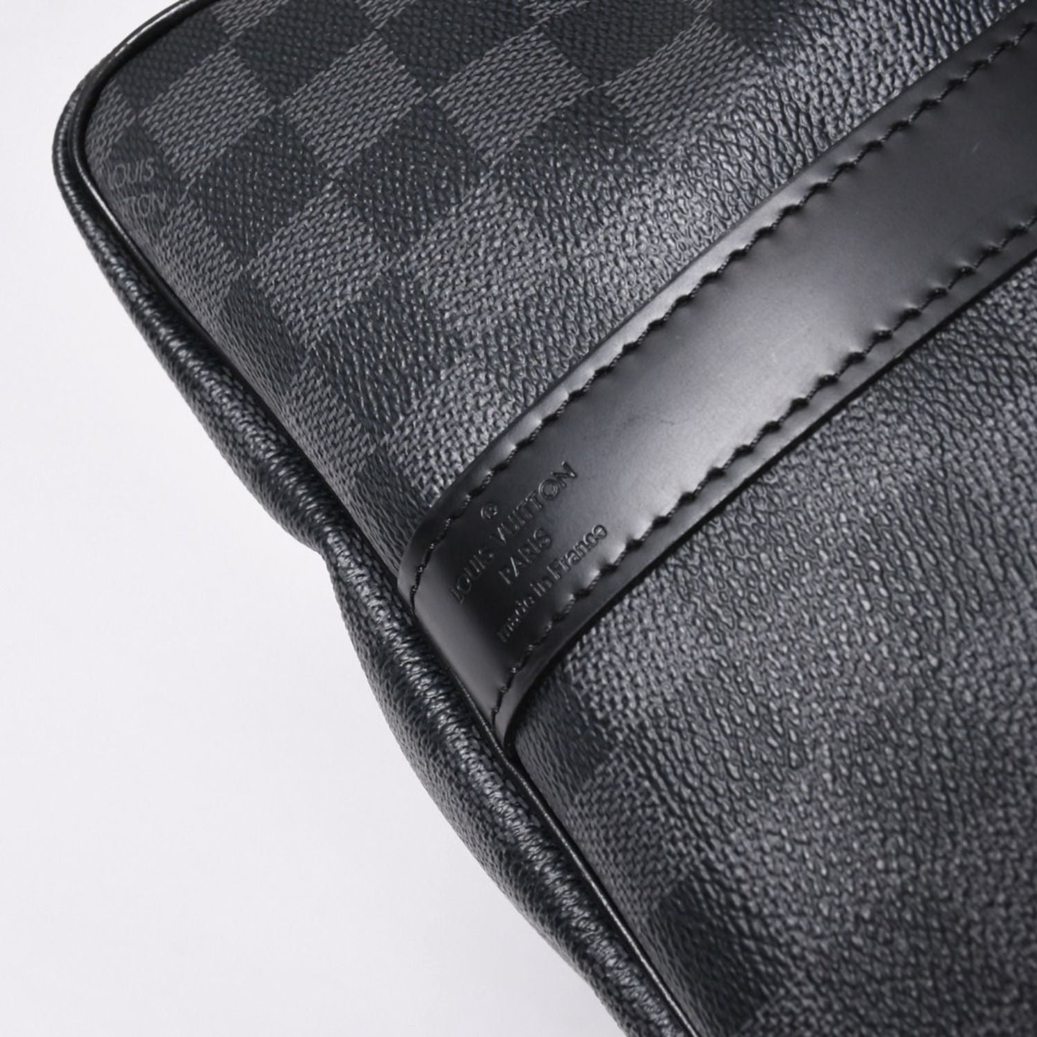 Louis Vuitton Keepall Bandouliere 45 Monogram Eclipse Canvas Black Leather — view 8