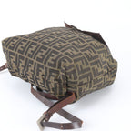Fendi Zucca 71 Leather Backpack Shoulder Bag Brown — view 4