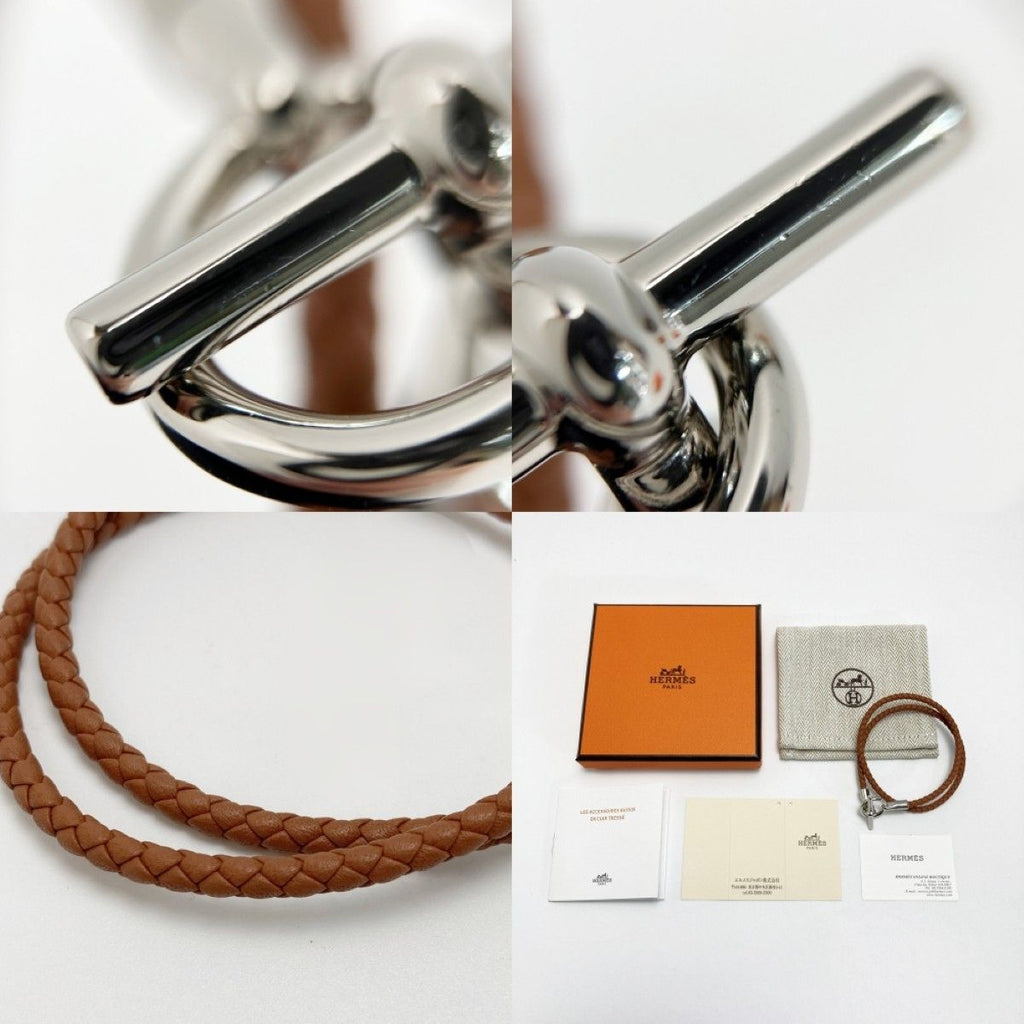 Hermes Glenan Double Tour Brown Leather Bracelet Box Cloth — view 6