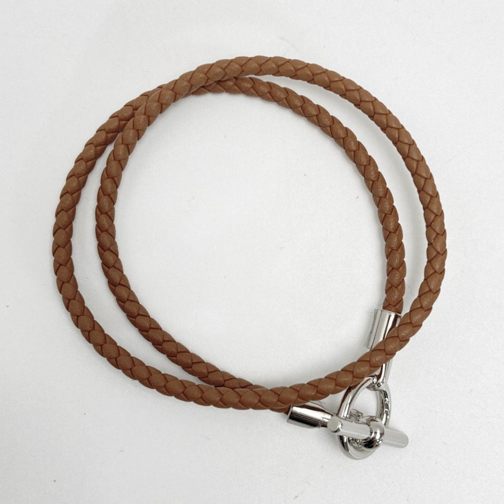 Hermes Glenan Double Tour Brown Leather Bracelet Box Cloth — view 2