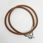 Hermes Glenan Double Tour Brown Leather Bracelet Box Cloth — view 2