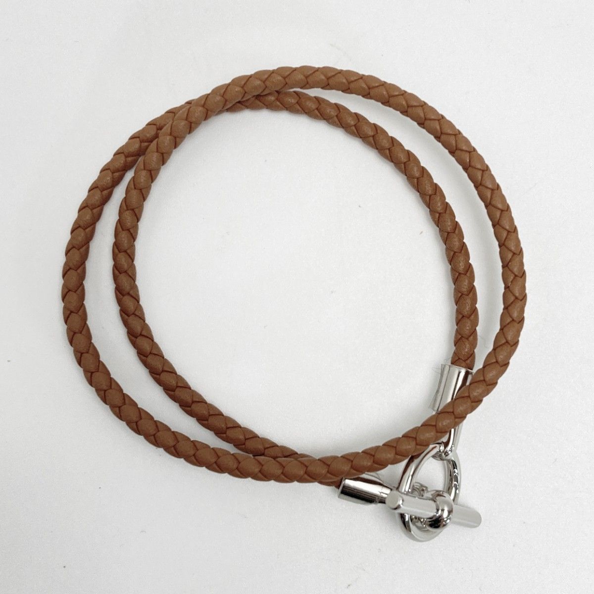 Hermes Glenan Double Tour Brown Leather Bracelet Box Cloth — view 2