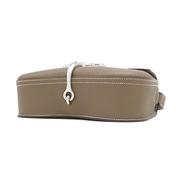 Hermes Shoulder Bag Della Cavalleria Elan Veau Epsom Etoupe Silver — view 3