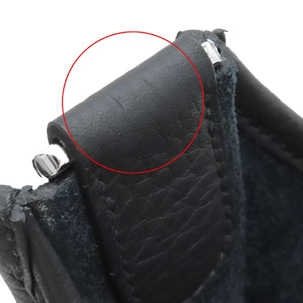 Hermes Shoulder Bag PM Taurillon Clemence Black Silver Evelyne — view 8