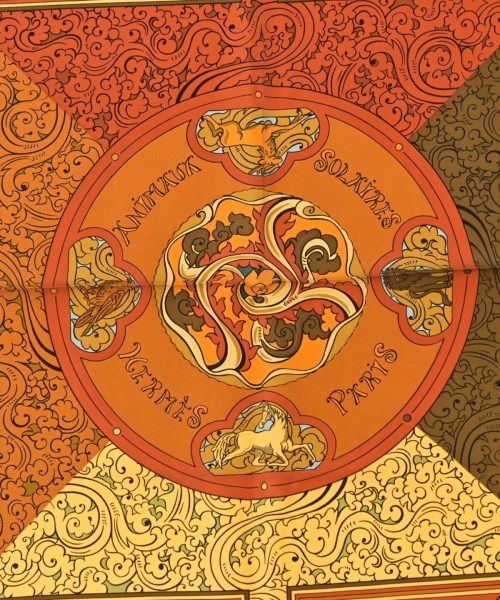 Hermes Bandana Scarf Orange — view 2