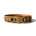 Celine Horsebit Gold Leather Belt 80 Light Brown