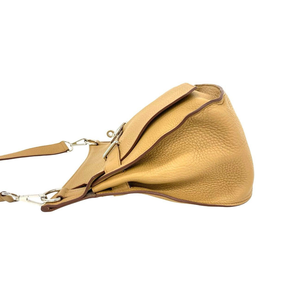 Hermes Jypsiere 34 Taurillon Clemence Leather Shoulder Bag Crossbody Tabac Camel — view 5