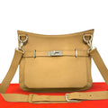 Hermes Jypsiere 34 Taurillon Clemence Leather Shoulder Bag Crossbody Tabac Camel