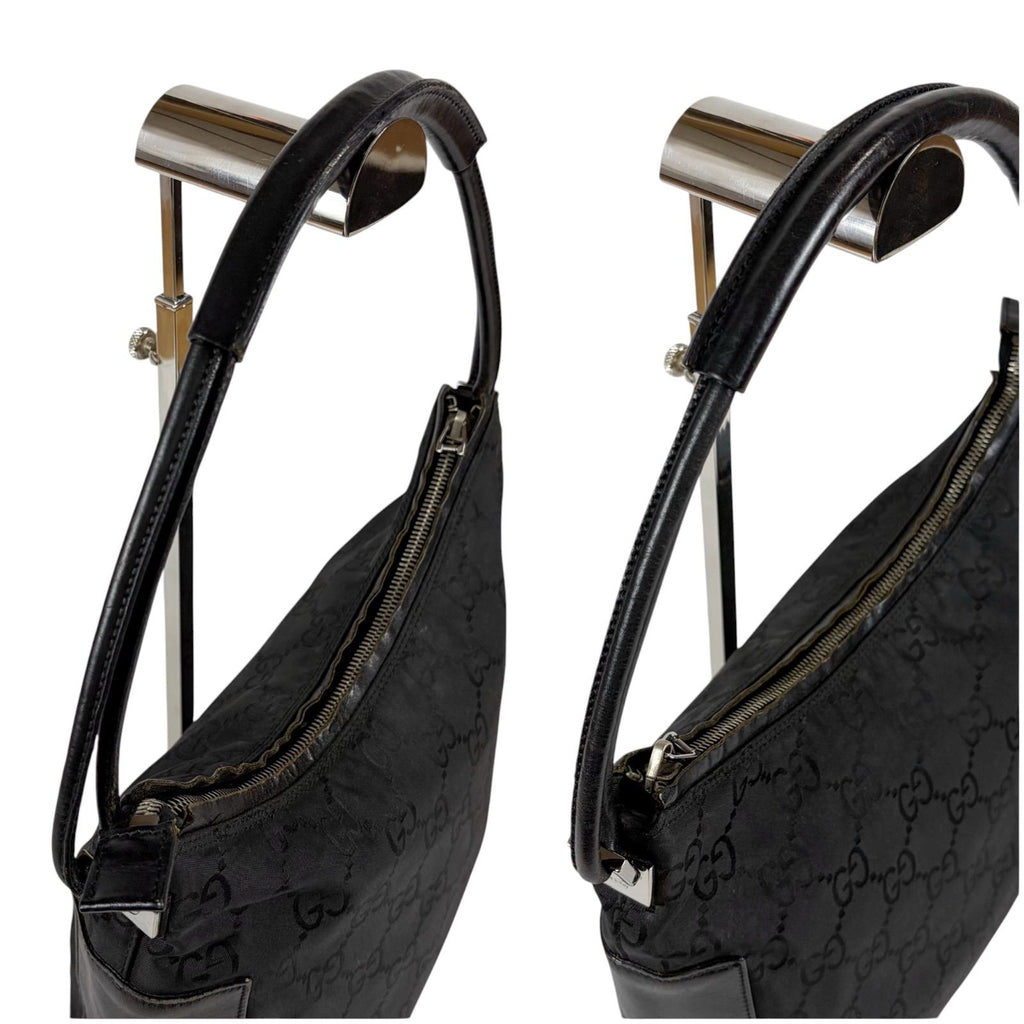 Gucci GG Nylon Canvas Hobo Black — view 6
