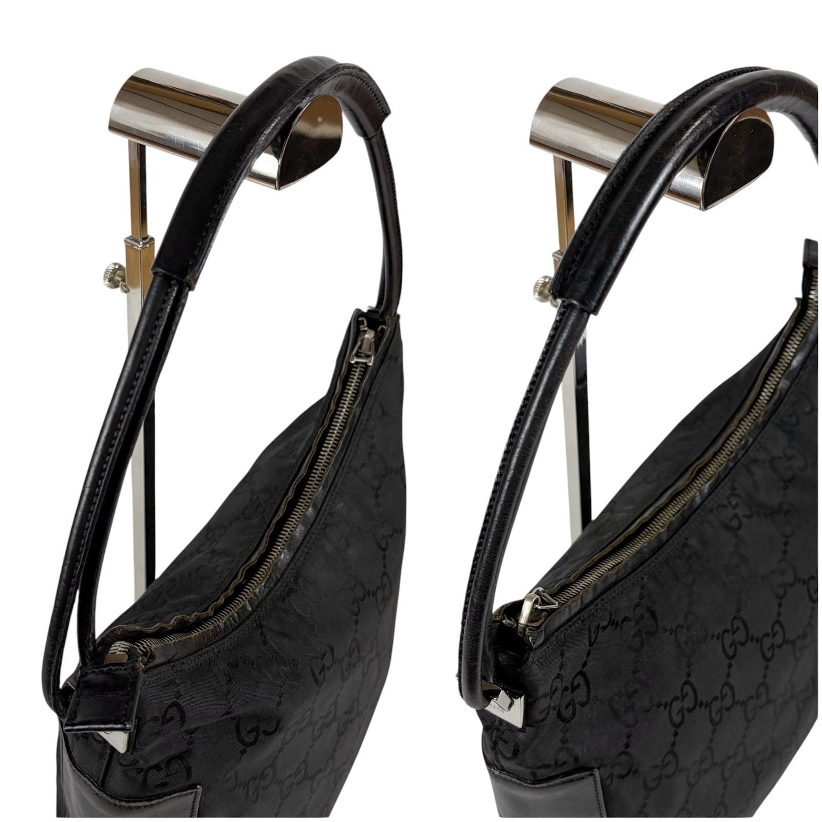 Gucci GG Nylon Canvas Hobo Black — view 6