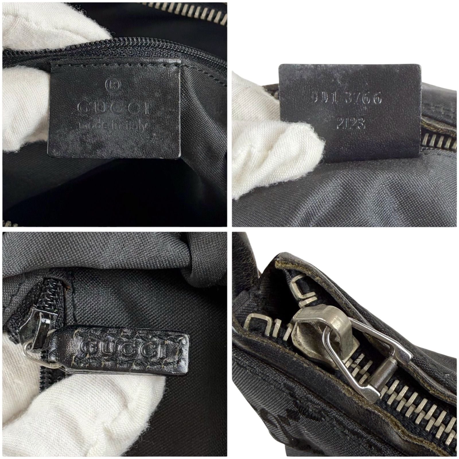 Gucci GG Nylon Canvas Hobo Black — view 7