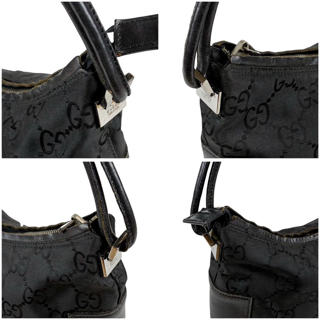 Gucci GG Nylon Canvas Hobo Black — view 5