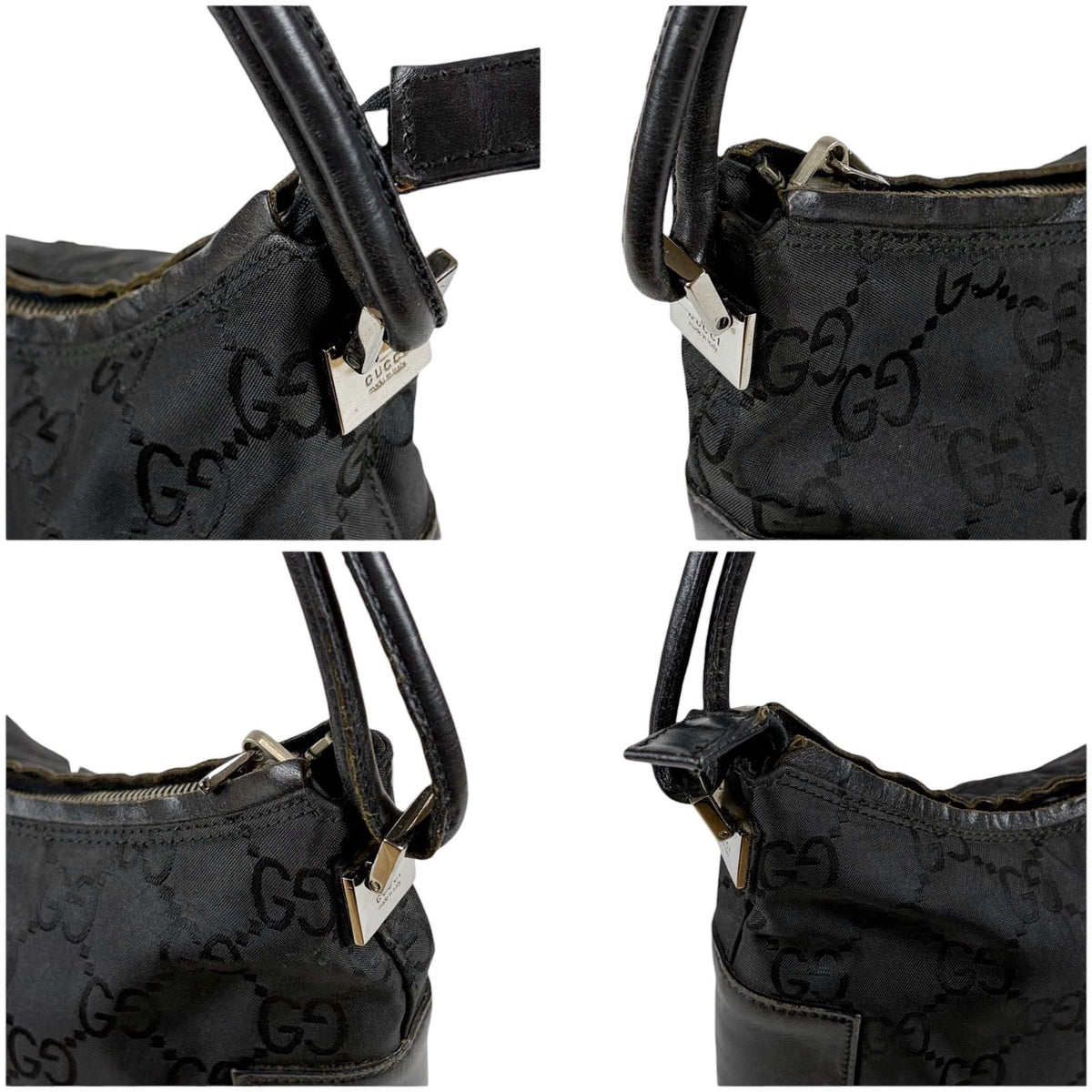 Gucci GG Nylon Canvas Hobo Black — view 5