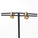 Dior Vintage Earrings Crystal Pave Costume Gold — view 2