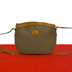 Gucci Vintage Micro GG Logo Pattern Leather Shoulder Bag Pochette Brown