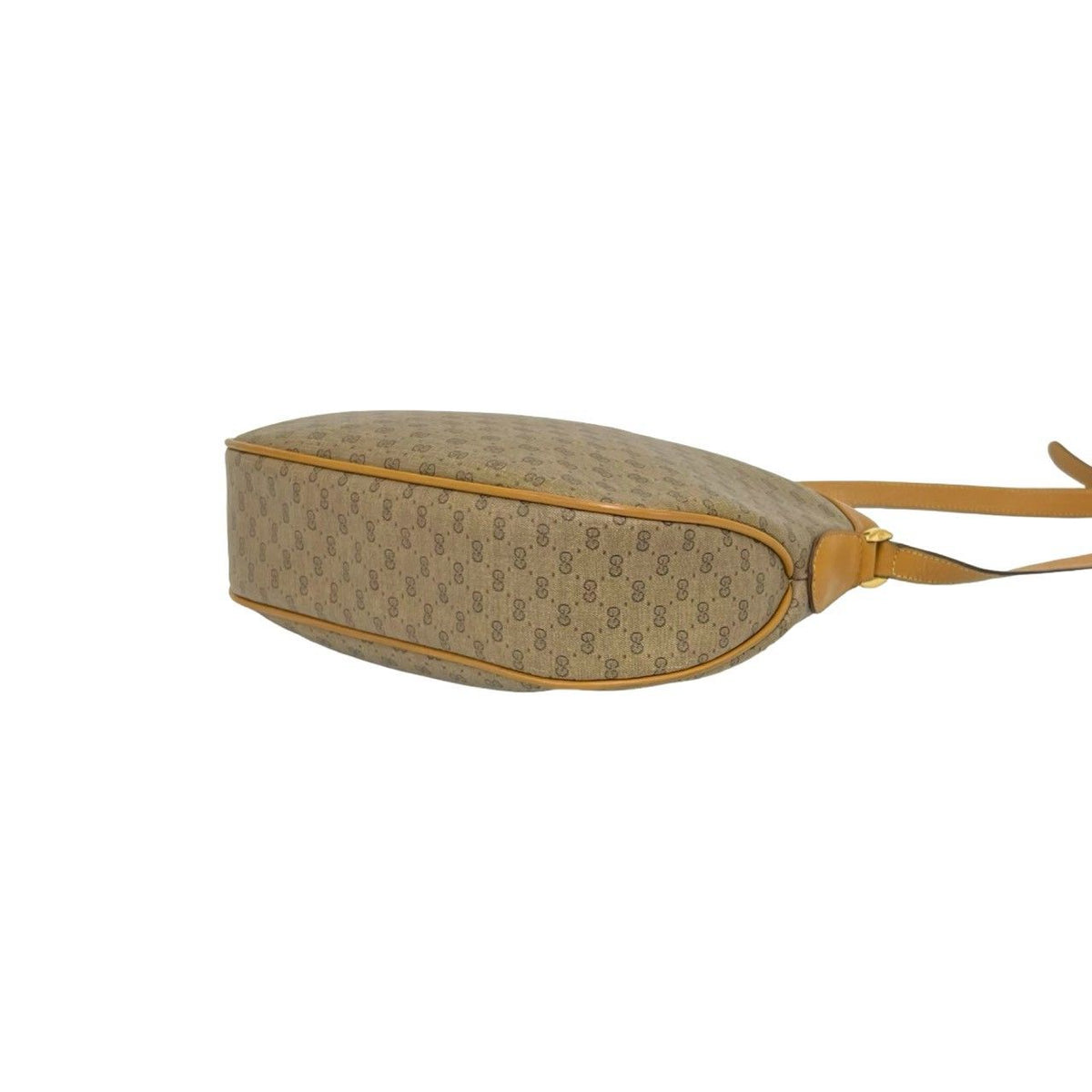 Gucci Vintage Micro GG Logo Pattern Leather Shoulder Bag Pochette Brown — view 8