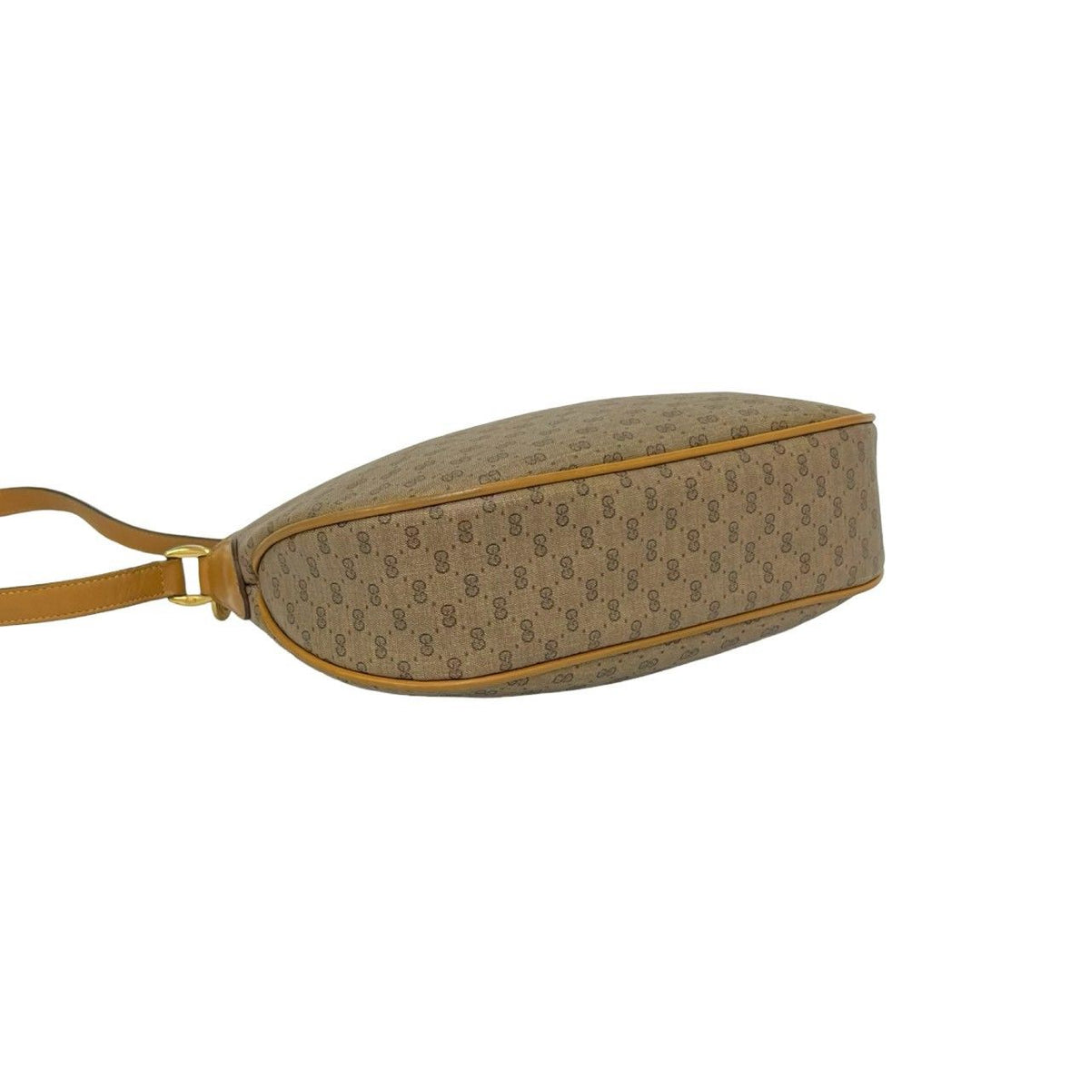 Gucci Vintage Micro GG Logo Pattern Leather Shoulder Bag Pochette Brown — view 7