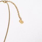 Dior Vintage Necklace Heart CD Logo Rhinestone Pave Costume Gold — view 4