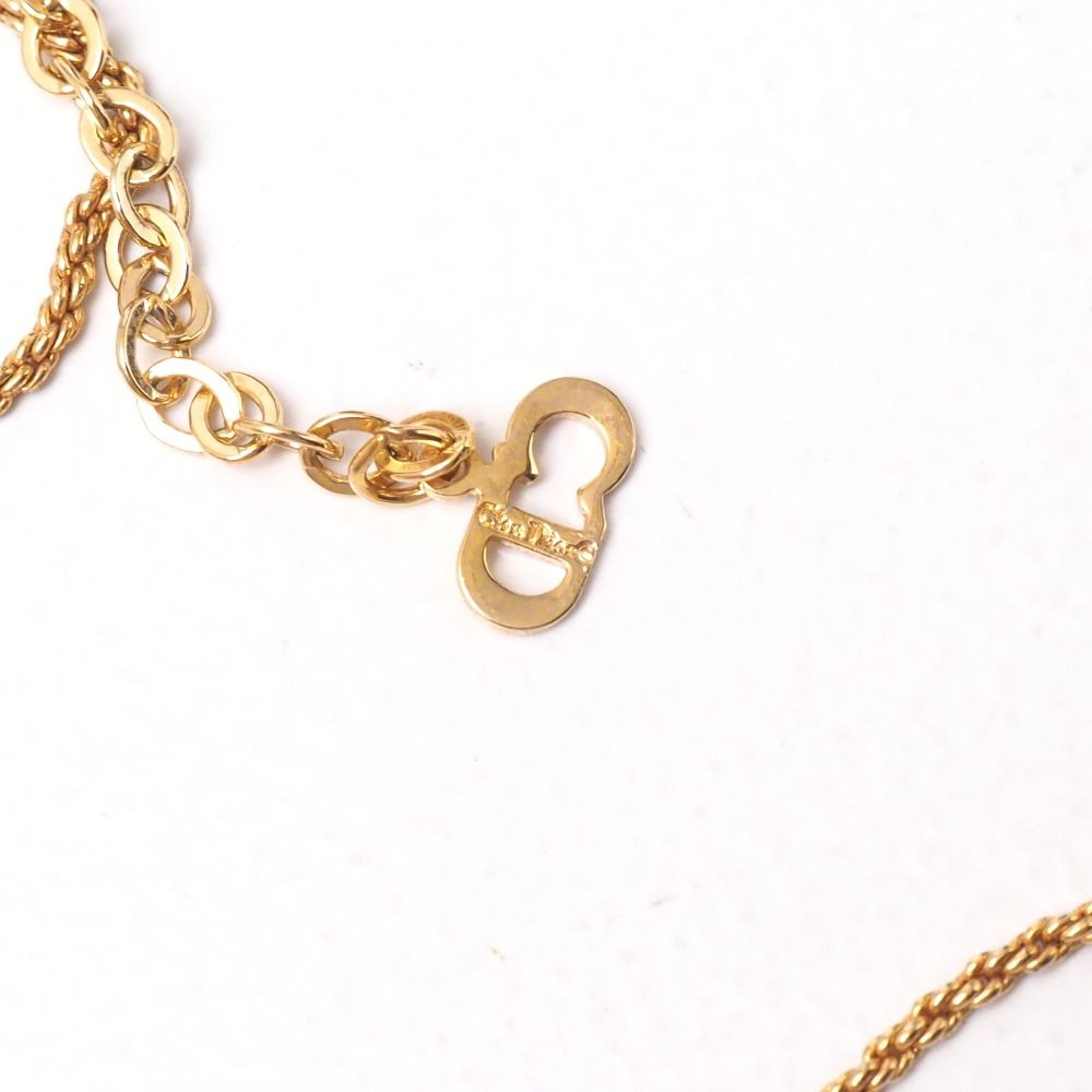 Dior Vintage Necklace CD Logo Rope Chain Gold — view 5