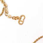 Dior Vintage Necklace CD Logo Rope Chain Gold — view 5